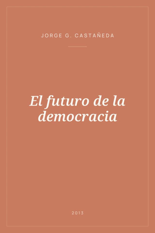 Portada de El futuro de la democracia