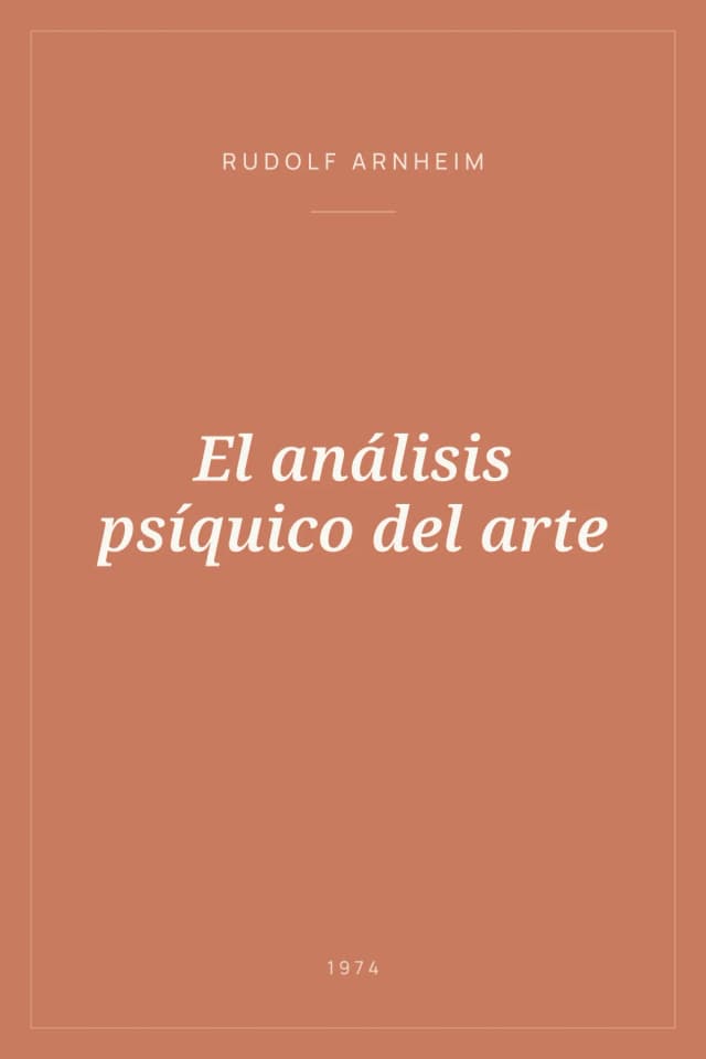 Portada de El análisis psíquico del arte
