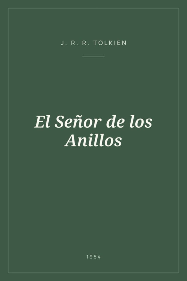 Portada de El Señor de los Anillos