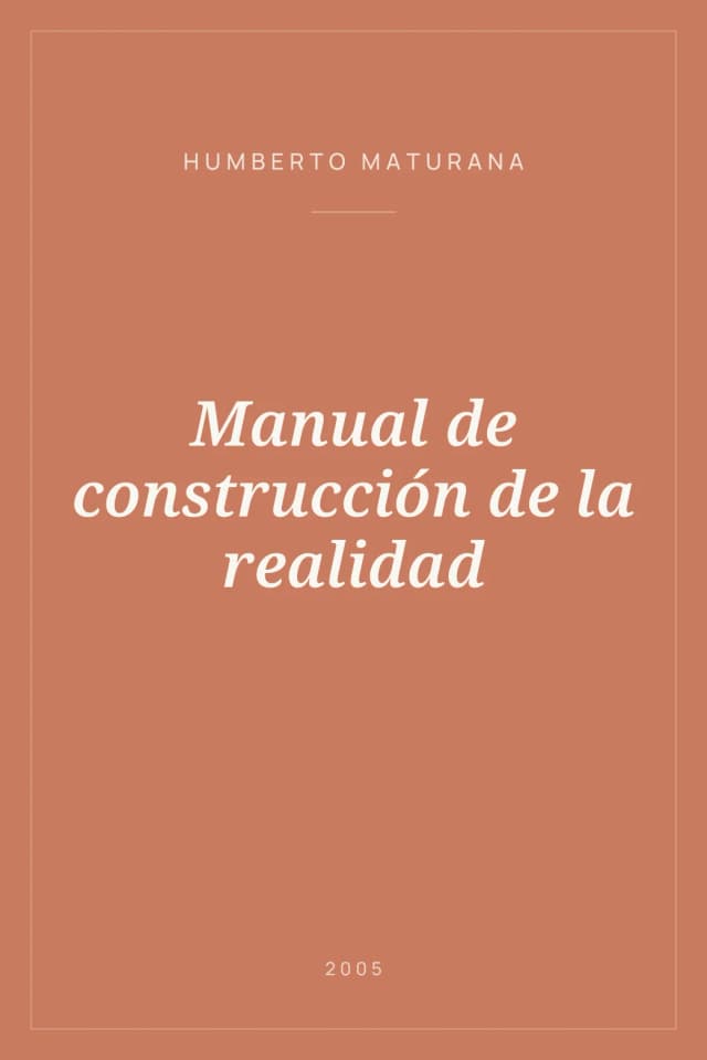 Portada de Manual de construcción de la realidad