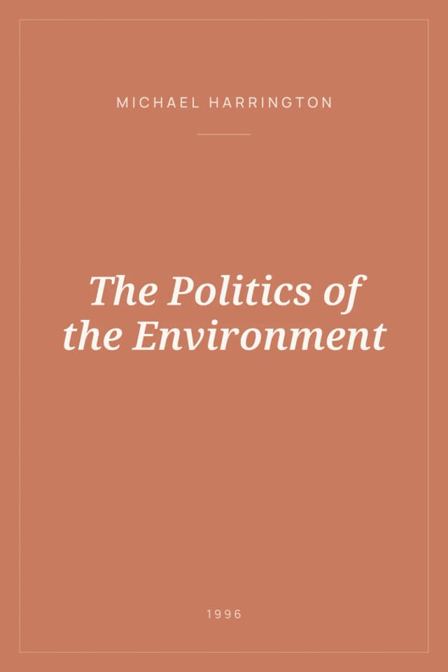 Portada de The Politics of the Environment