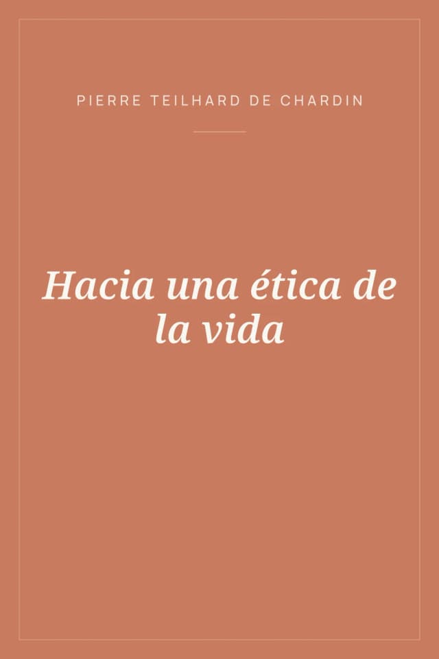 Portada de Hacia una ética de la vida