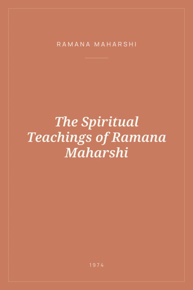 Portada de The Spiritual Teachings of Ramana Maharshi