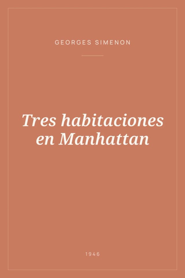 Portada de Tres habitaciones en Manhattan