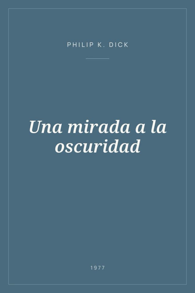 Portada de Una mirada a la oscuridad