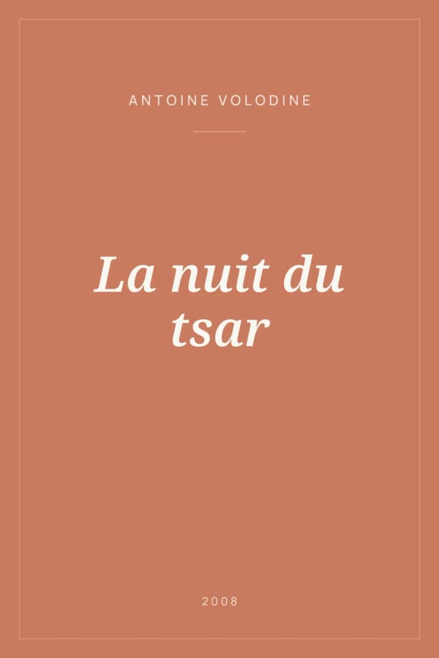 Portada de La nuit du tsar