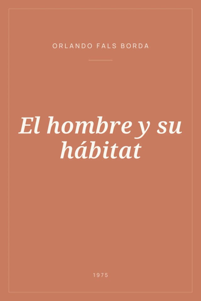 Portada de El hombre y su hábitat