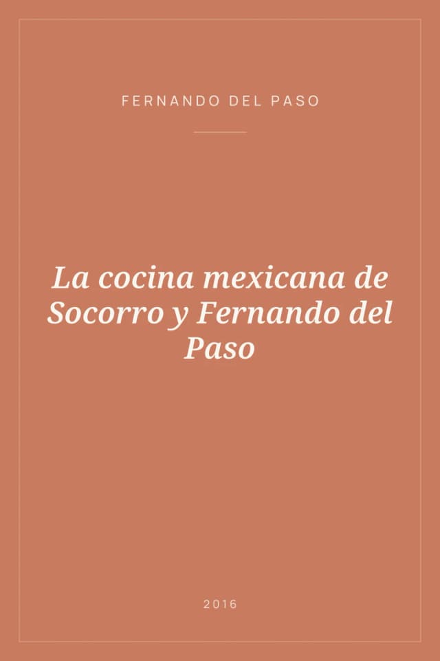 Portada de La cocina mexicana de Socorro y Fernando del Paso