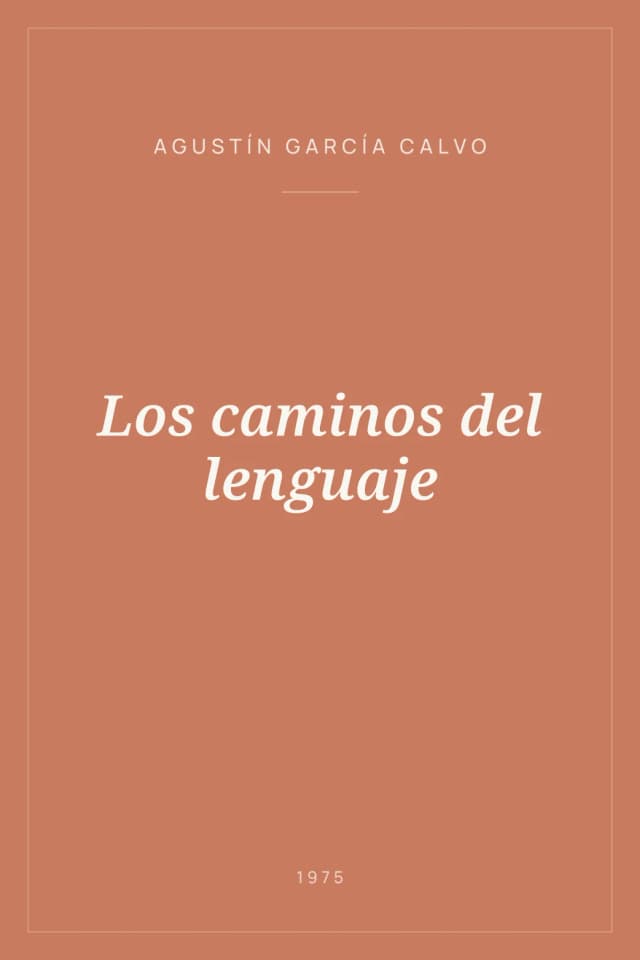 Portada de Los caminos del lenguaje