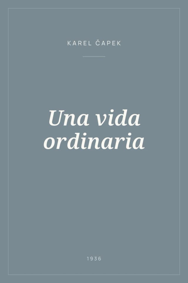 Portada de Una vida ordinaria