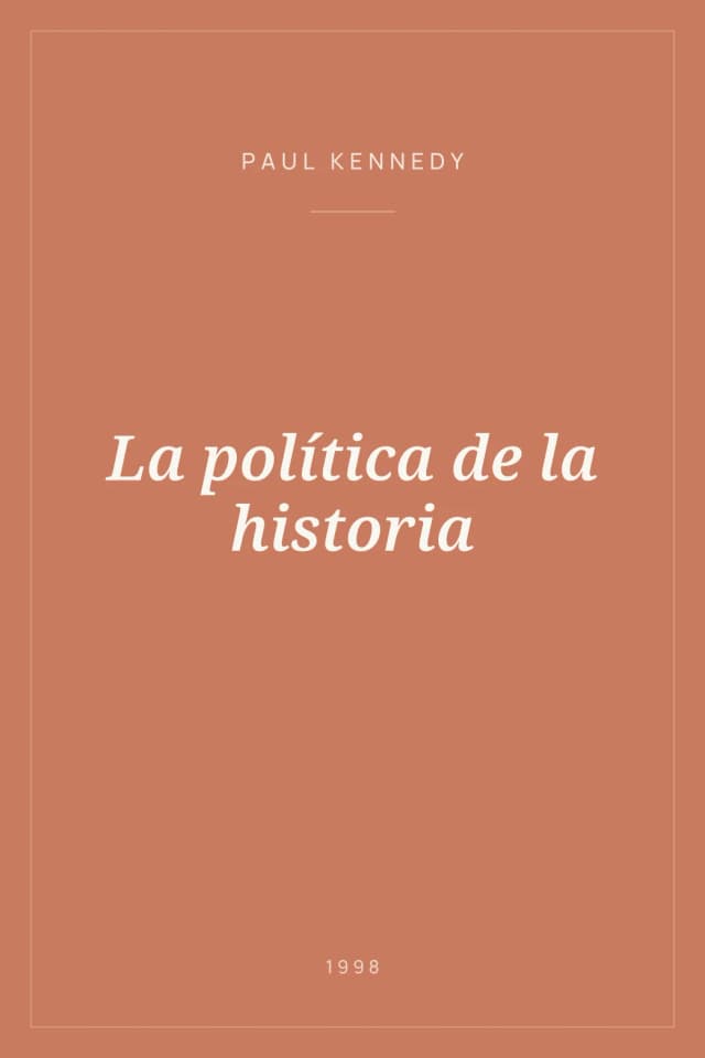 Portada de La política de la historia