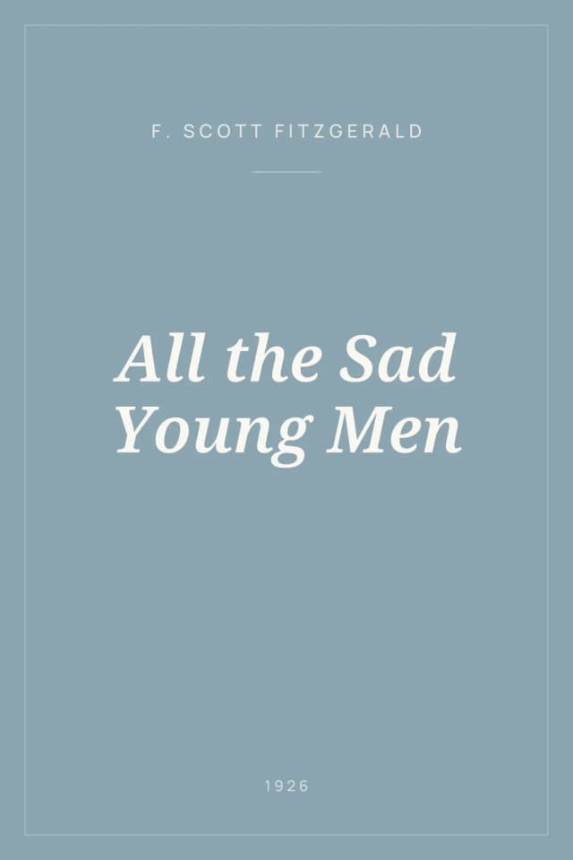 Portada de All the Sad Young Men