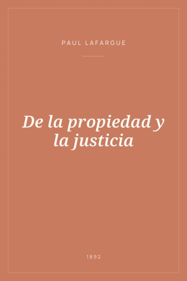 Portada de De la propiedad y la justicia
