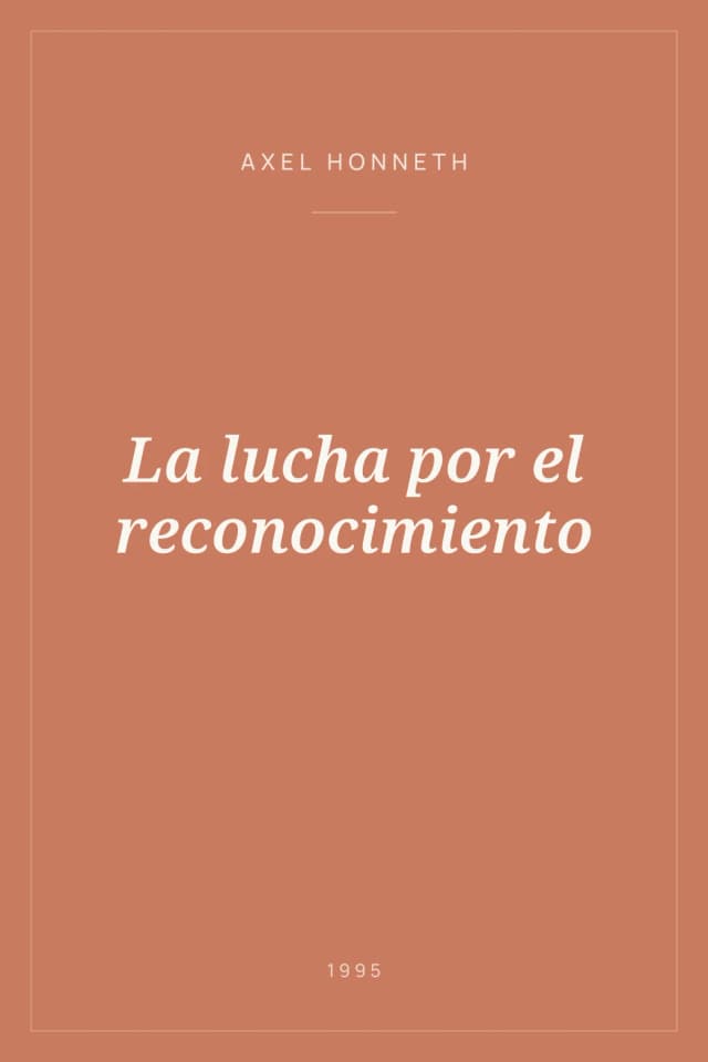 Portada de La lucha por el reconocimiento