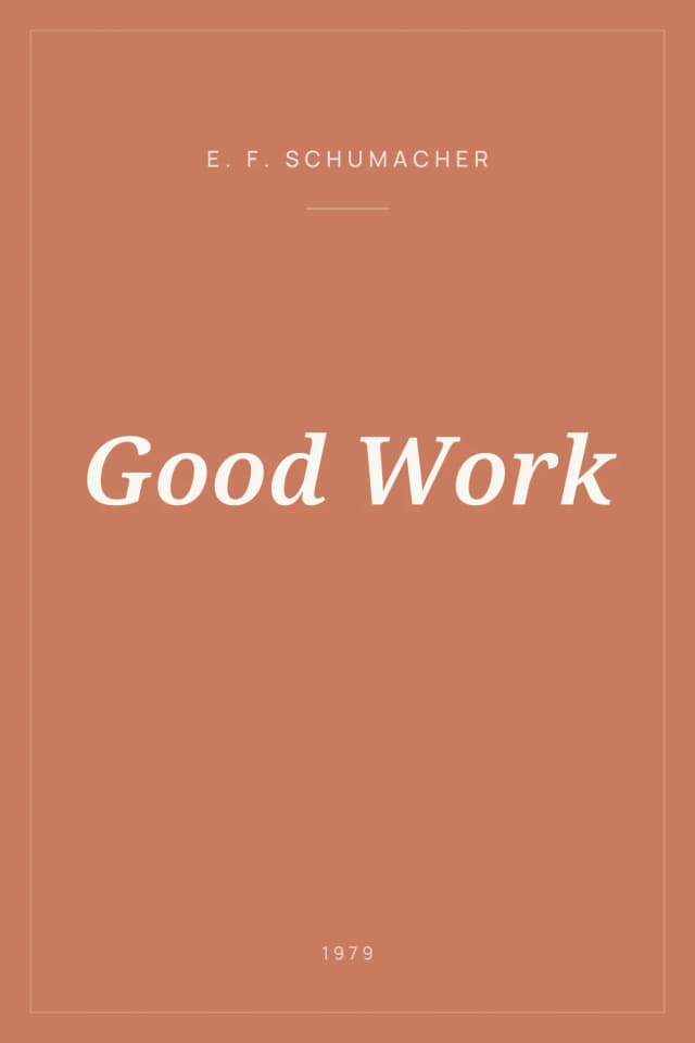 Portada de Good Work