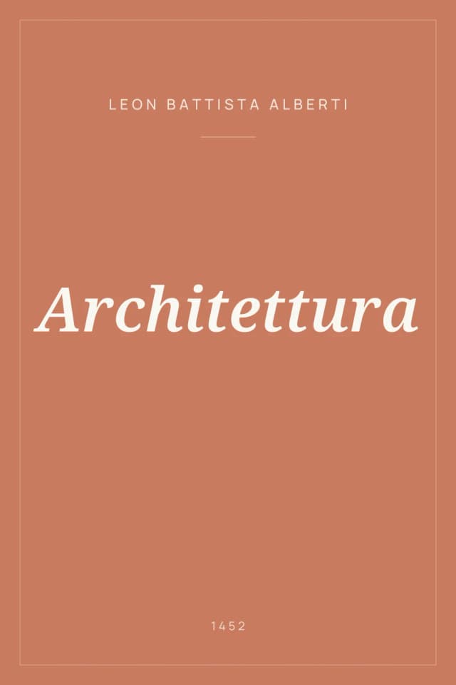 Portada de Architettura