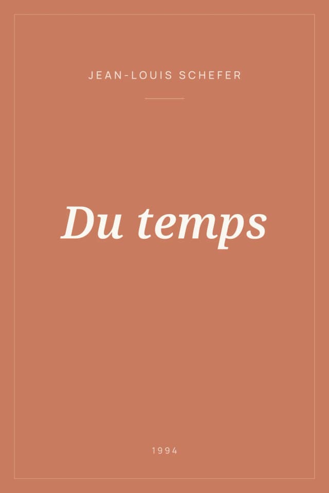 Portada de Du temps