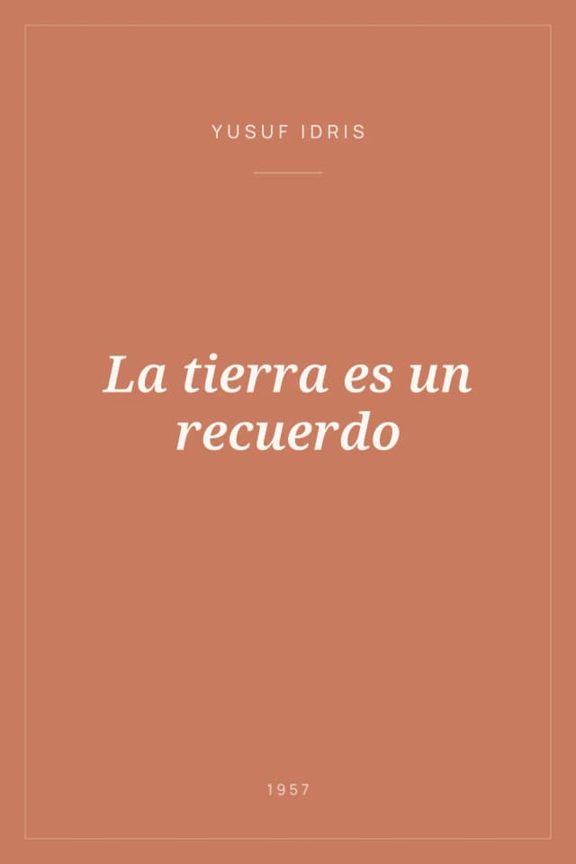 Portada de La tierra es un recuerdo