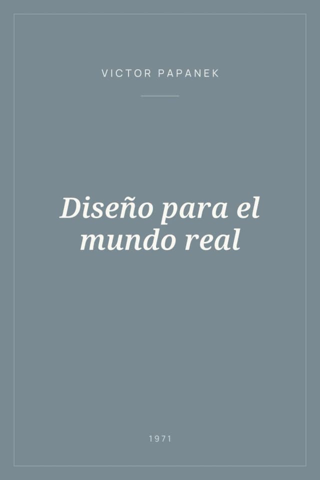 Portada de Diseño para el mundo real