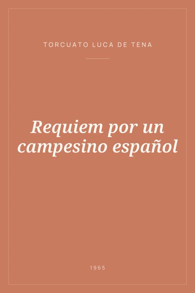 Portada de Requiem por un campesino español