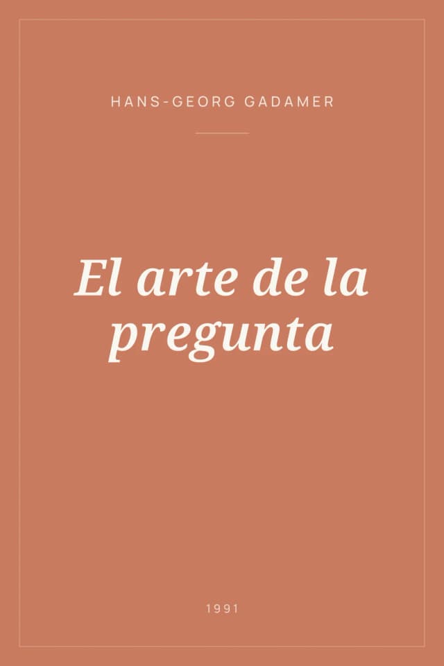 Portada de El arte de la pregunta