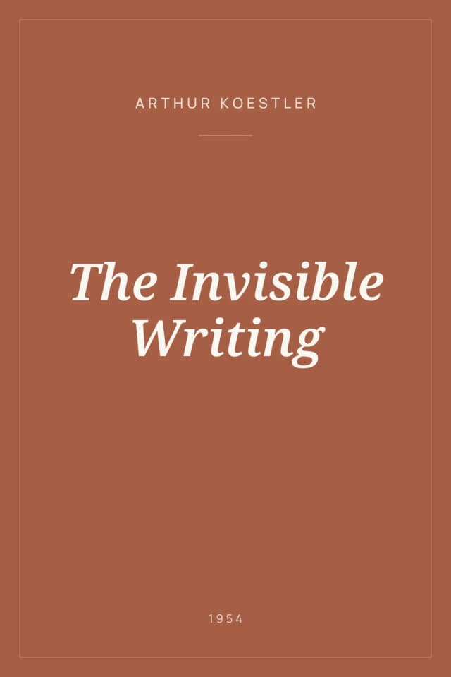 Portada de The Invisible Writing