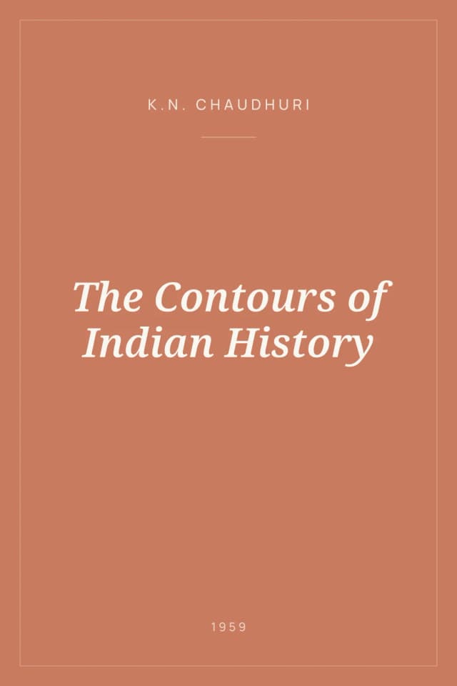 Portada de The Contours of Indian History
