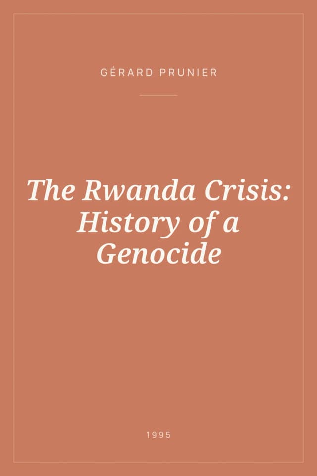 Portada de The Rwanda Crisis: History of a Genocide