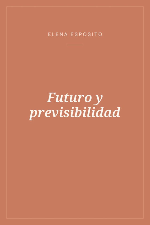 Portada de Futuro y previsibilidad