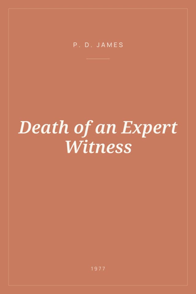Portada de Death of an Expert Witness