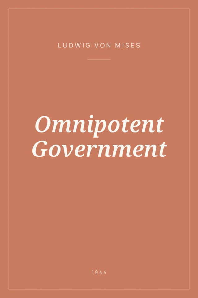 Portada de Omnipotent Government