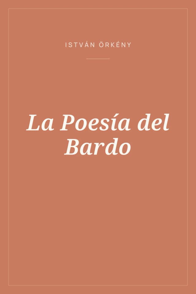 Portada de La Poesía del Bardo