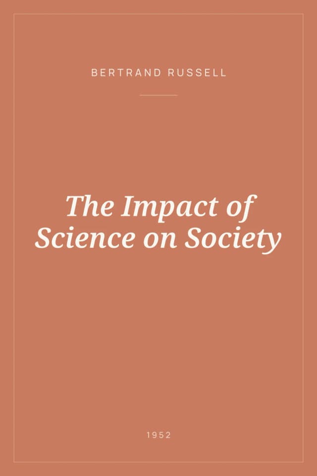 Portada de The Impact of Science on Society