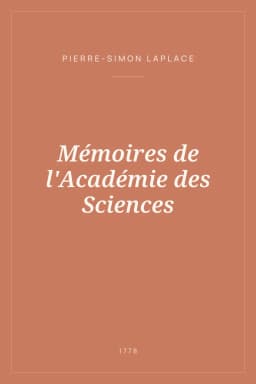 Portada de Mémoires de l'Académie des Sciences