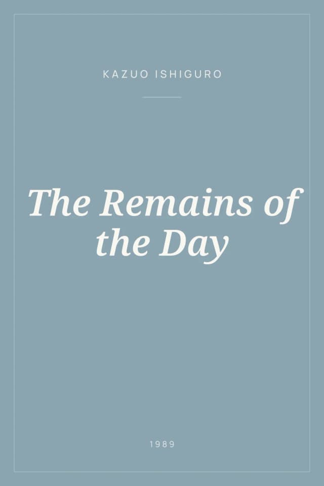 Portada de The Remains of the Day