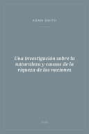 Portada de Una investigación sobre la naturaleza y causas de la riqueza de las naciones