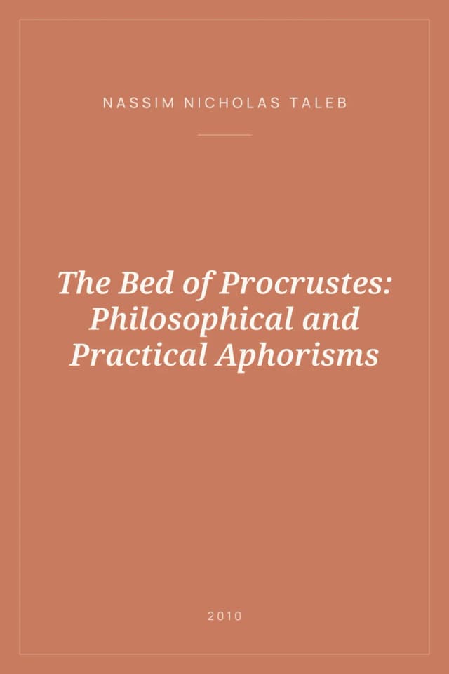 Portada de The Bed of Procrustes: Philosophical and Practical Aphorisms