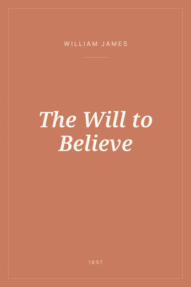 Portada de The Will to Believe