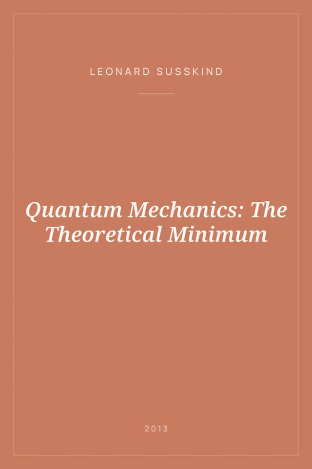 Portada de Quantum Mechanics: The Theoretical Minimum