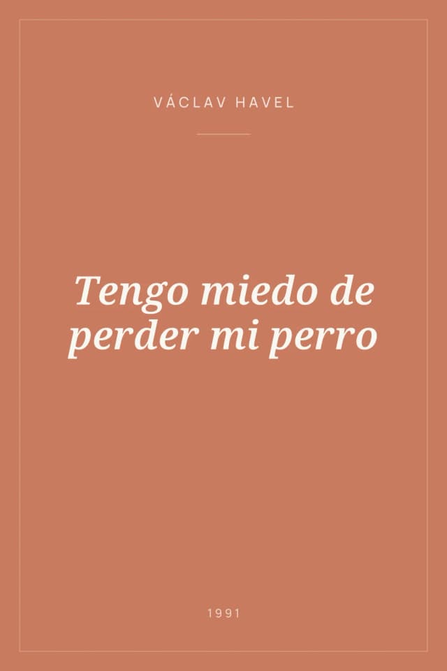 Portada de Tengo miedo de perder mi perro