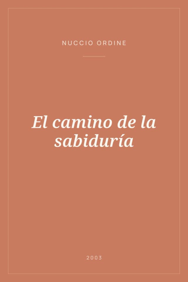 Portada de El camino de la sabiduría