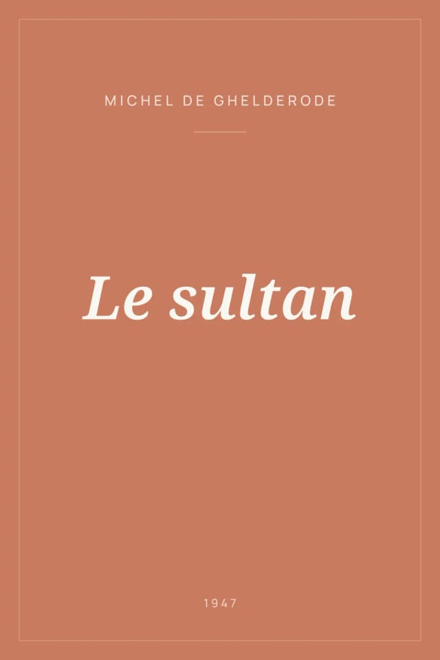 Portada de Le sultan