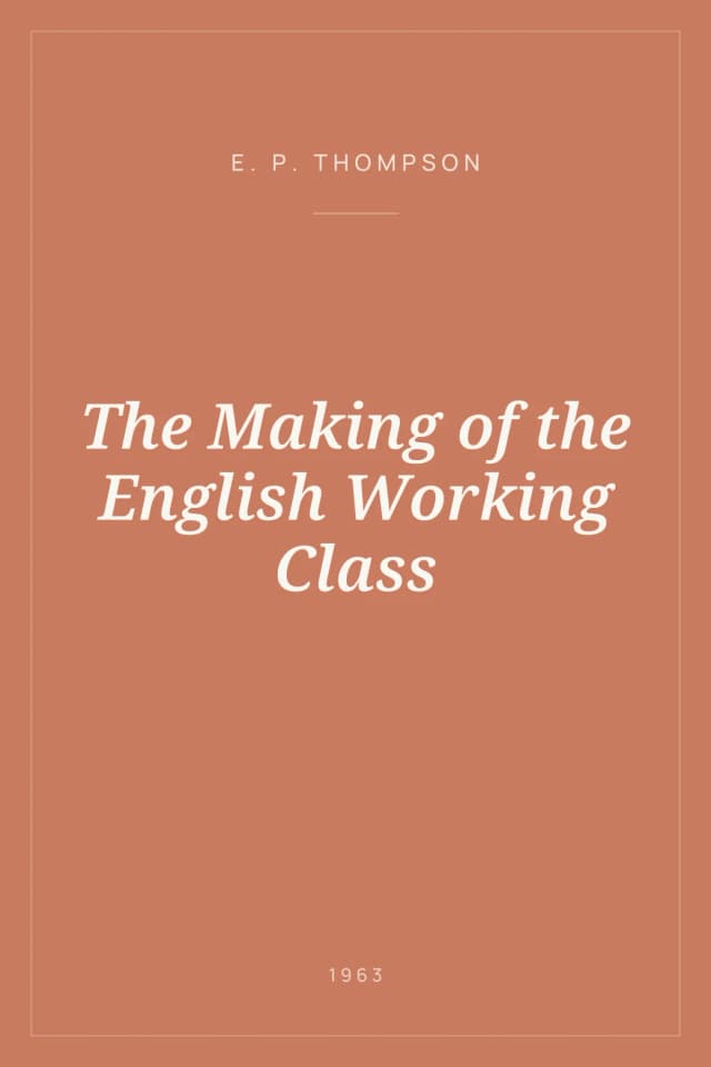 Portada de The Making of the English Working Class