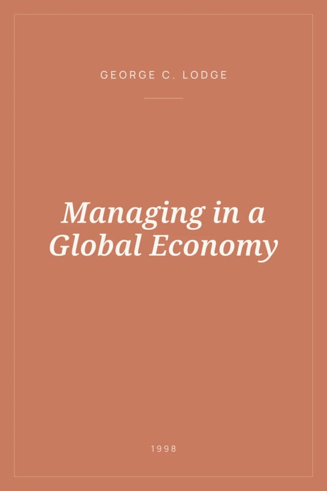 Portada de Managing in a Global Economy