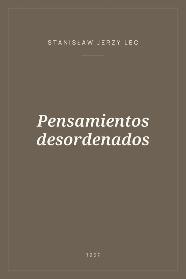 Portada de Pensamientos desordenados