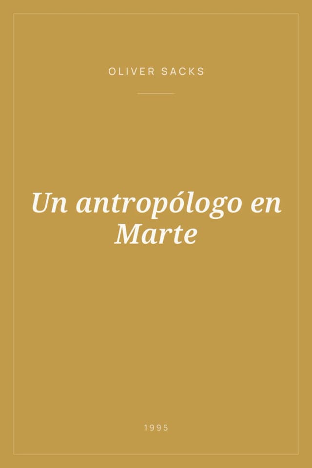 Portada de Un antropólogo en Marte
