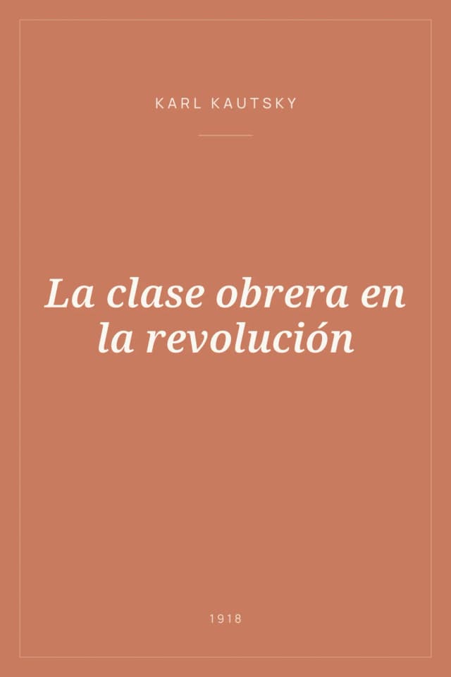Portada de La clase obrera en la revolución