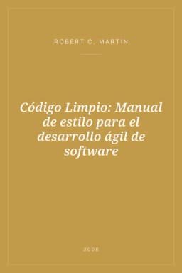 Portada de Código Limpio: Manual de estilo para el desarrollo ágil de software