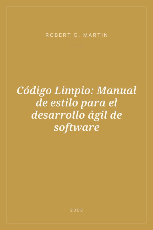 Portada de Código Limpio: Manual de estilo para el desarrollo ágil de software