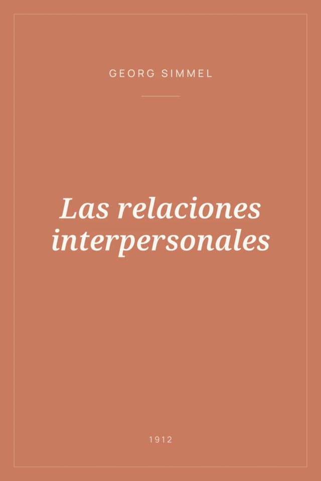 Portada de Las relaciones interpersonales